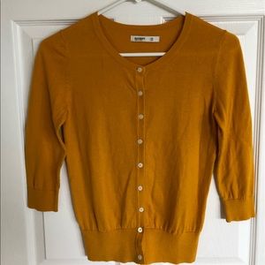 Mustard yellow cardigan